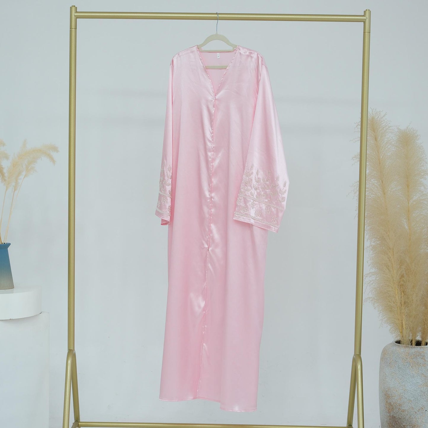 TY-616 Party & Daily Solid Color Handcrafted Beaded Long Dress