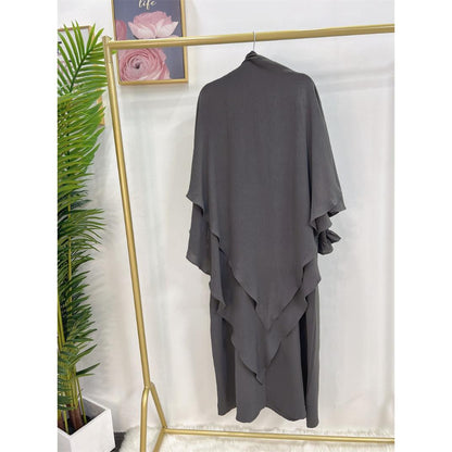 TY-601 High-Quality Solid Color Abaya Dress With Hijab