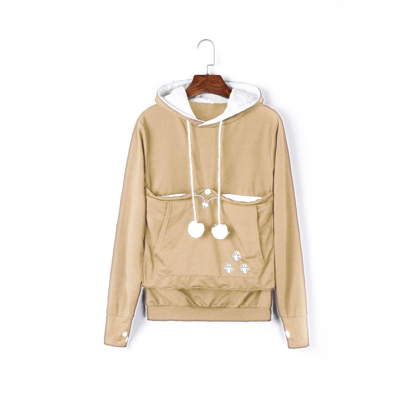 GUJI—334 Embroidered Hoodie With Large Pockets