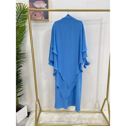 TY-601 High-Quality Solid Color Abaya Dress With Hijab
