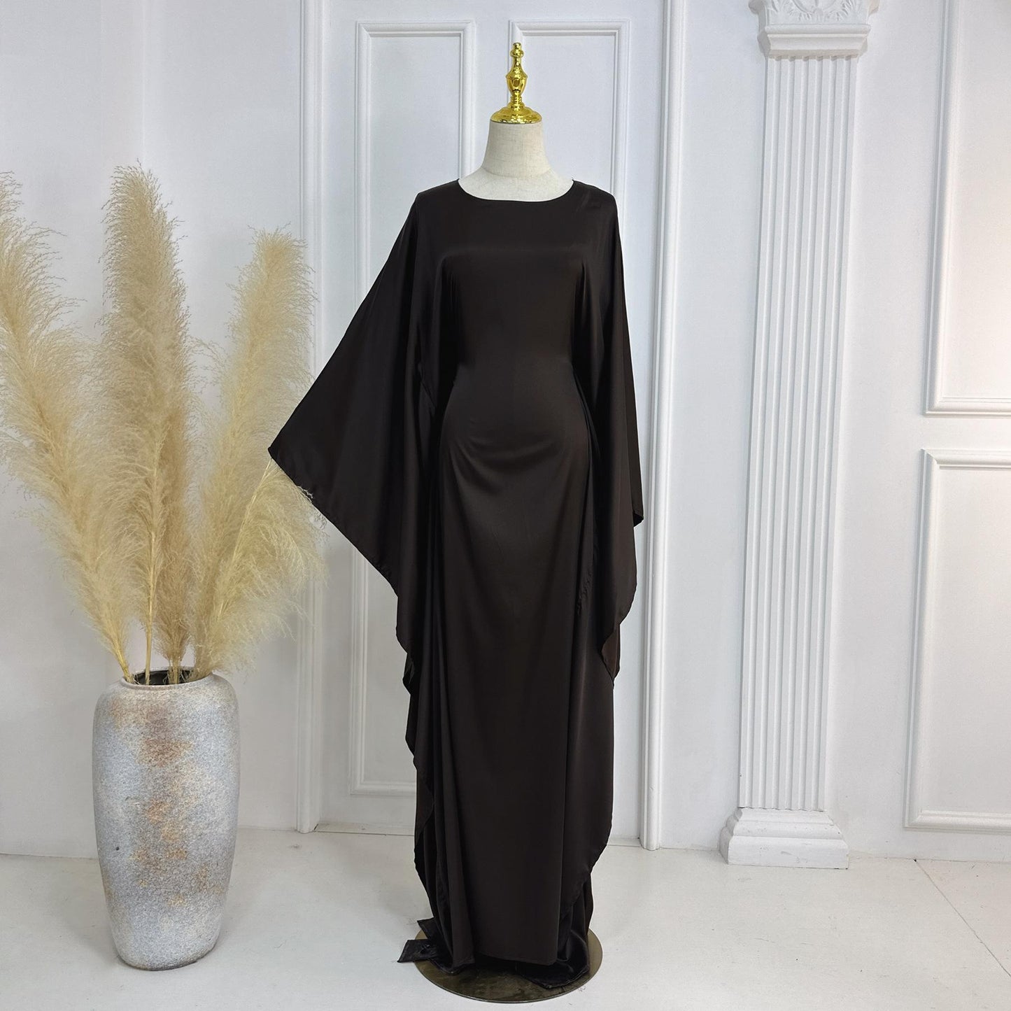TY-600 Abaya Party Dress With Shimmering Fabric Long Robe