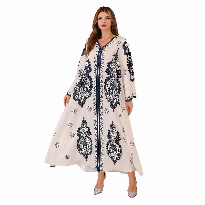 GUJI—34 Elegant Heritage Long Loose Dres Fashion