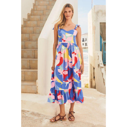 GUJI—246 Sleeveless Printed Maxi Dress rula clothes work dress
