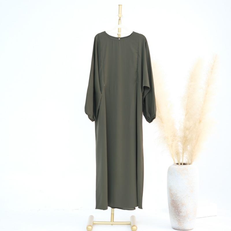 GJ-620 High-Quality Solid Color Nursing Dress Maxi Gown