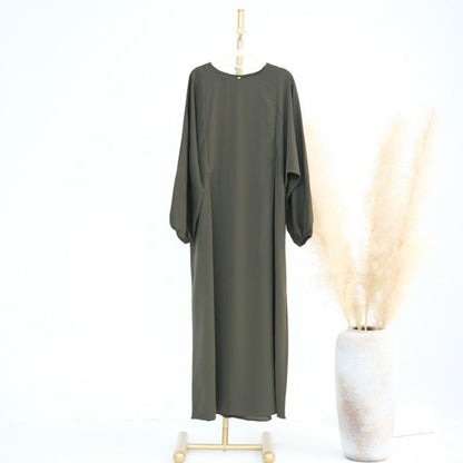 GJ-620 High-Quality Solid Color Nursing Dress Maxi Gown