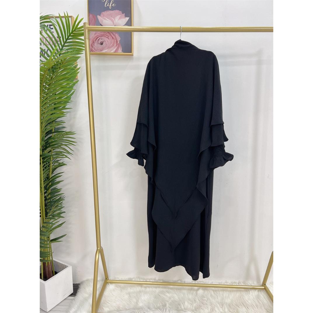 TY-601 High-Quality Solid Color Abaya Dress With Hijab