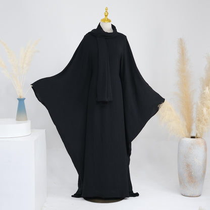TY-602 Abaya Party Dress With Cinched Waist And Batwing Sleeves