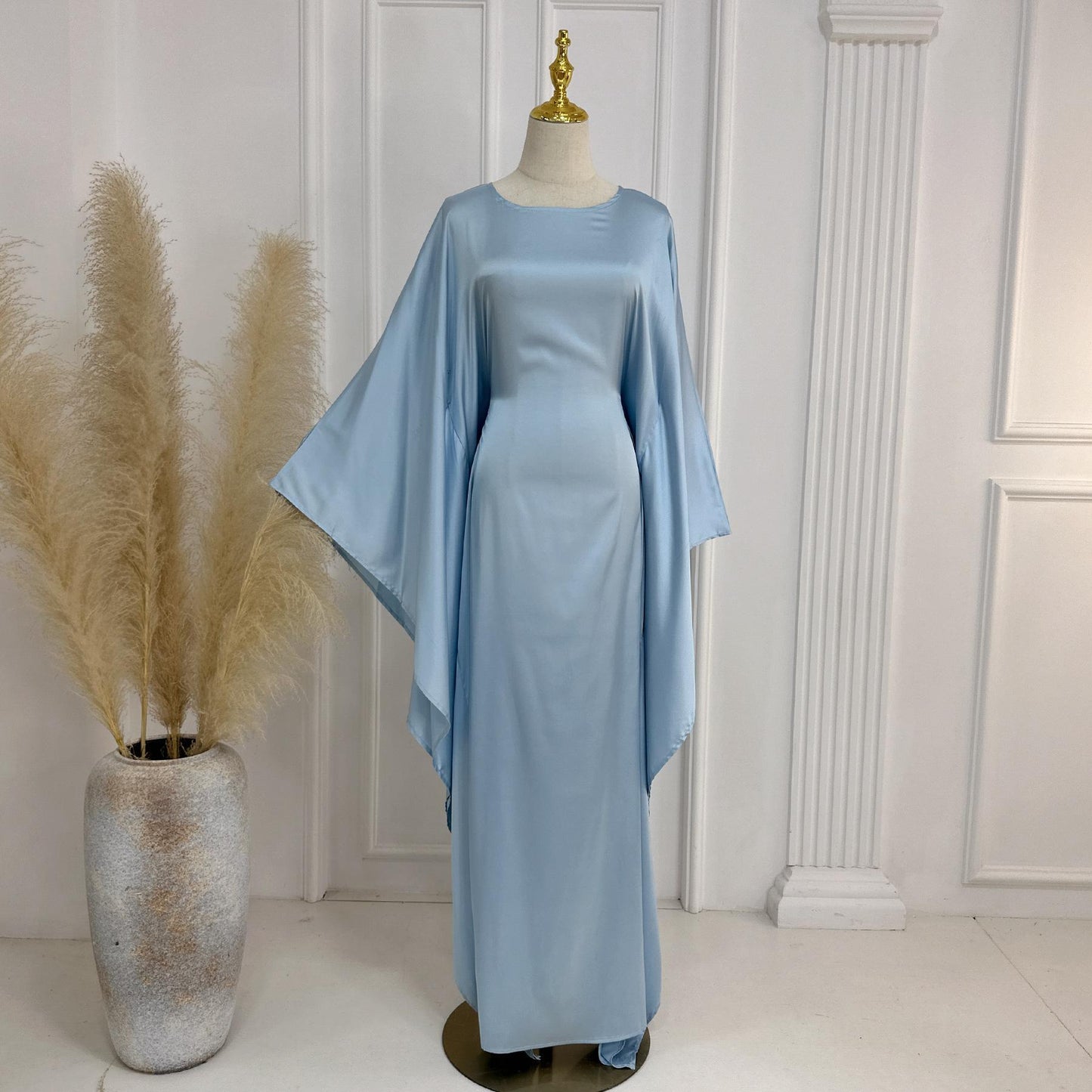 TY-600 Abaya Party Dress With Shimmering Fabric Long Robe