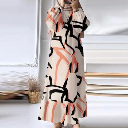 ZM-3 2024 Women's Long Gown - New Spring/Autumn Fashion Puff Sleeve Vintage Pocket Ruffled Hem Dress Pretty Dressfashion Goddess Dress Occasion Dress Dresses One Shoulder