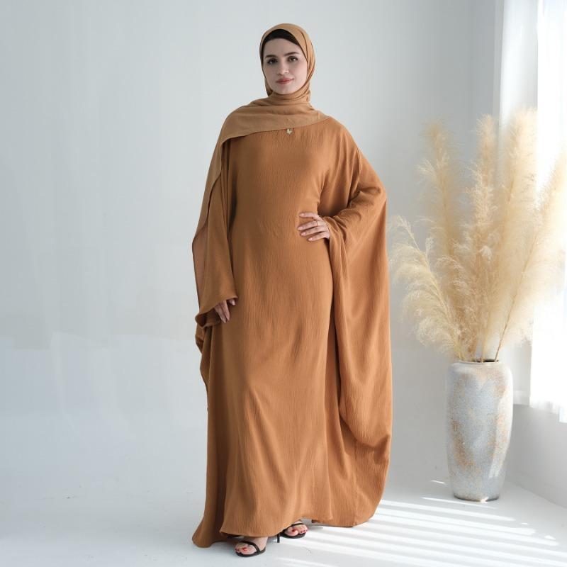 TY-602 Abaya Party Dress With Cinched Waist And Batwing Sleeves