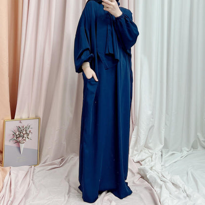 TY-599 Premium Abaya Dress With Attached Hijab
