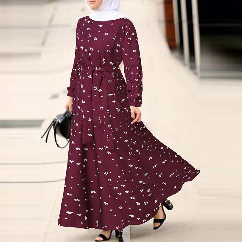 GUJI—166 Autumn Floral Swing Dress With Polka Dot Print Long Sleeves, Elegant Round Neck Floral Dress Off Shoulder Sexy Formal Dresses Fashion oy s beauty regular sleeve modern