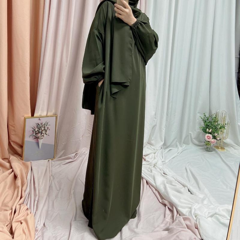 TY-599 Premium Abaya Dress With Attached Hijab