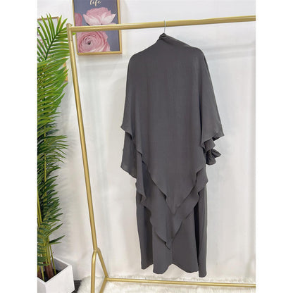 TY-601 High-Quality Solid Color Abaya Dress With Hijab