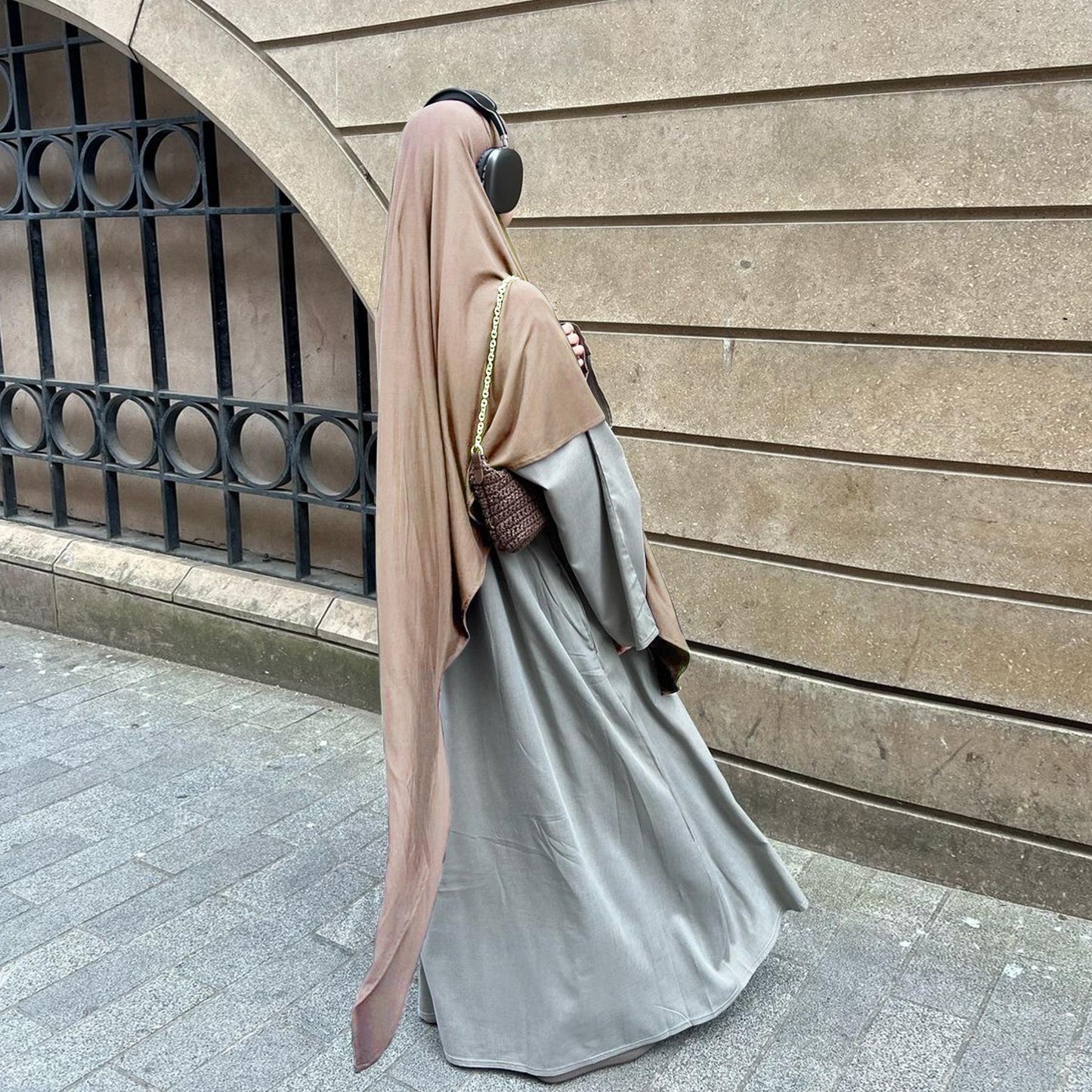 TY-607 Abaya High-Quality Solid Color Headscarf