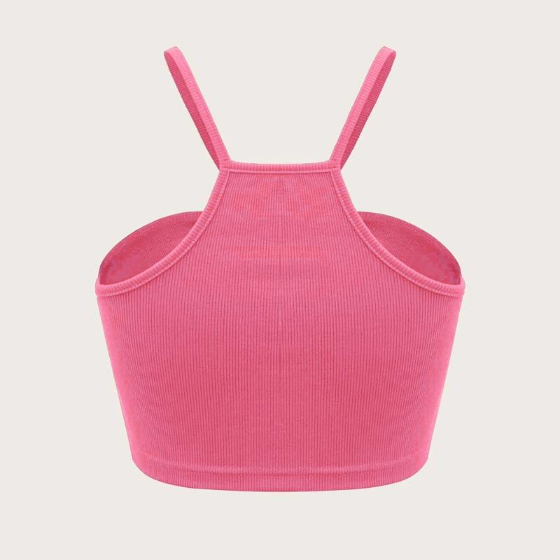 GUJI—-80 2024 Fall/Winter New Slim Fit Super Short Heart-Shaped Sleeveless Tank Top Straps Cropfashion