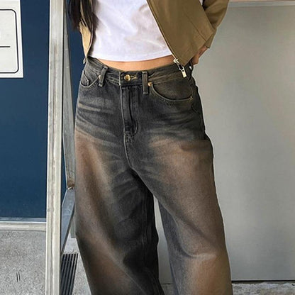 GUJI—225 New Loose-Fit Low-Waisted Straight-Leg Casual Pants fitted trend baggy jean highrise jeans wrangler jeans slim-fitting casual