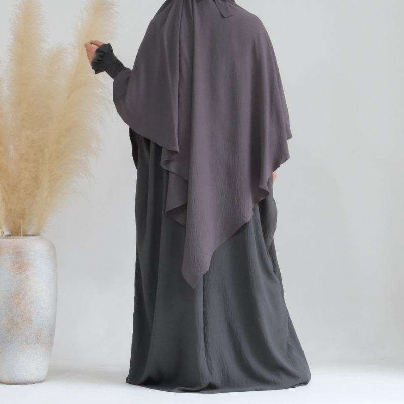 TY-612 Solid Color Batwing Dress