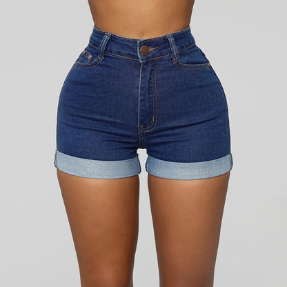 GUJI—215 Women's High-Stretch Butt-Lifting Denim Shorts