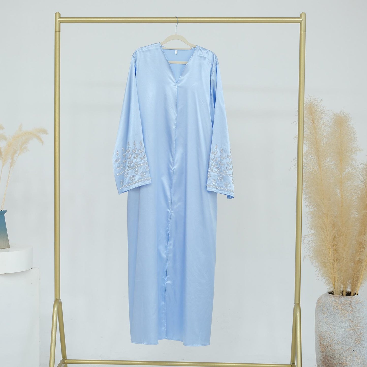 TY-616 Party & Daily Solid Color Handcrafted Beaded Long Dress