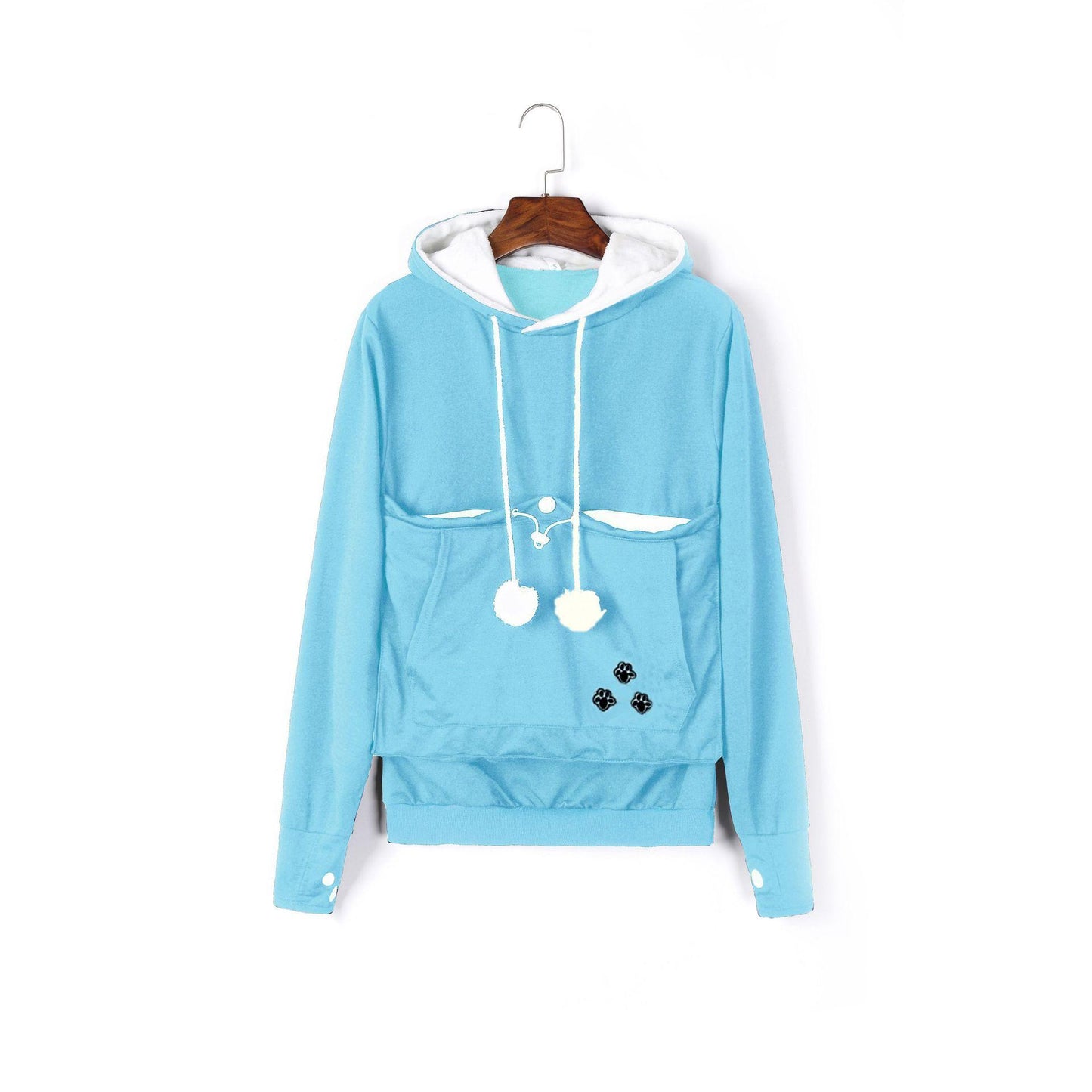 GUJI—334 Embroidered Hoodie With Large Pockets