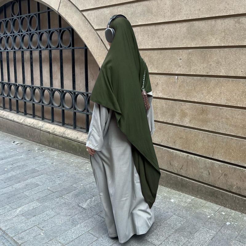 TY-607 Abaya High-Quality Solid Color Headscarf