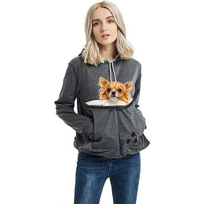 GUJI—334 Embroidered Hoodie With Large Pockets