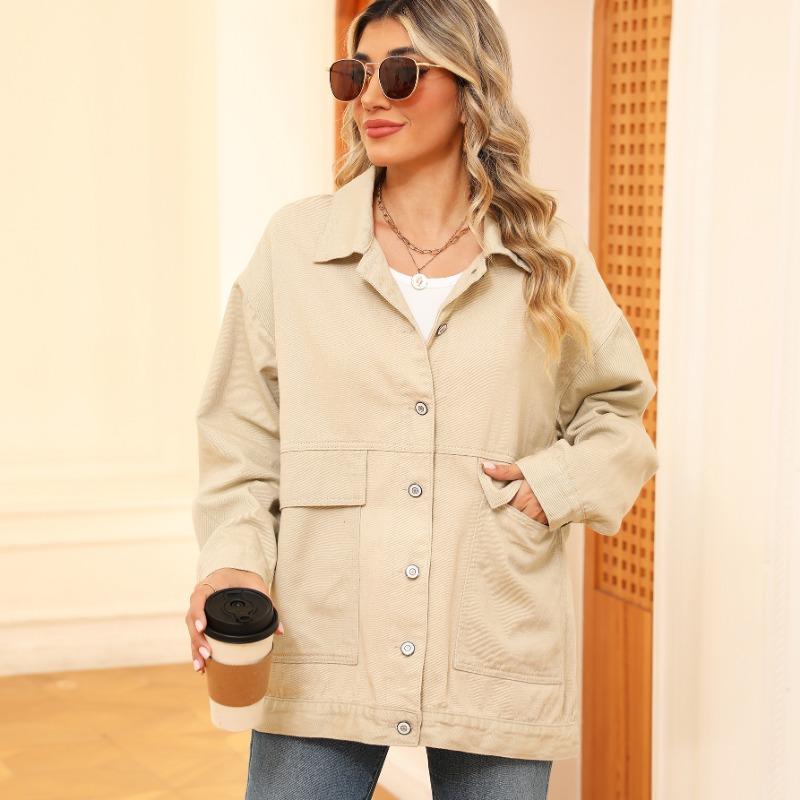 GUJI—-97 New Versatile Slimming Retro Classic Loose Denim Casual Jacket For Womenfashion wardrobe staple mitsycroptop denim bolero regular sleeve fashion denim jacke