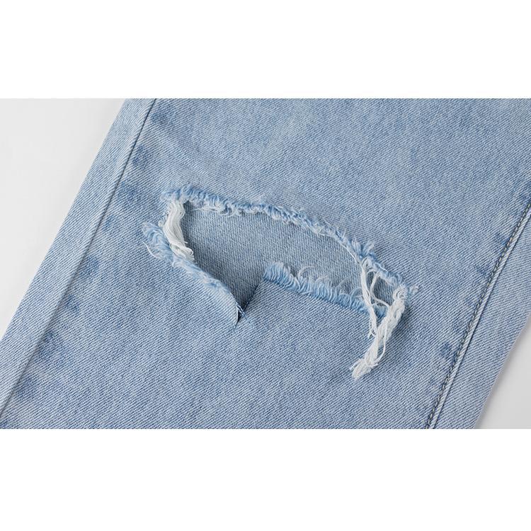 GUJI—68 New High-Waisted Straight-Leg Water Washed Denim Jeans INS Commuter Blue Long Pants Cotton Women's Perfect Denim Casual Low Waistfashion