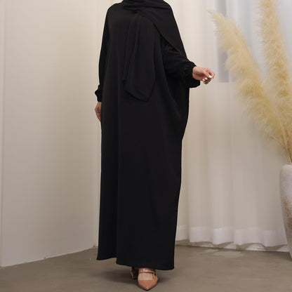 TY-599 Premium Abaya Dress With Attached Hijab
