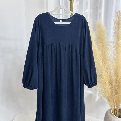 TY-596 Abaya Loose-Fit Casual Dress With Flared Skirt