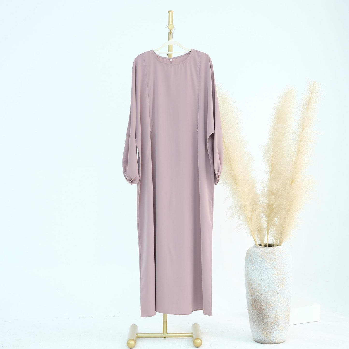 GJ-620 High-Quality Solid Color Nursing Dress Maxi Gown