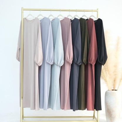 GJ-620 High-Quality Solid Color Nursing Dress Maxi Gown