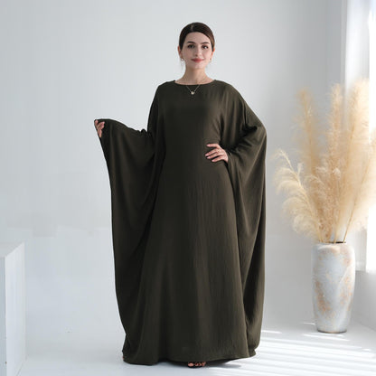TY-602 Abaya Party Dress With Cinched Waist And Batwing Sleeves