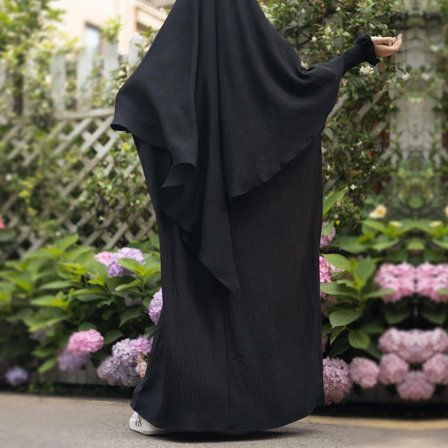 TY-612 Solid Color Batwing Dress