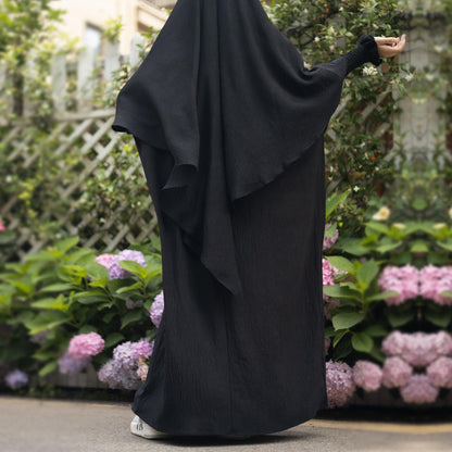 TY-612 Solid Color Batwing Dress
