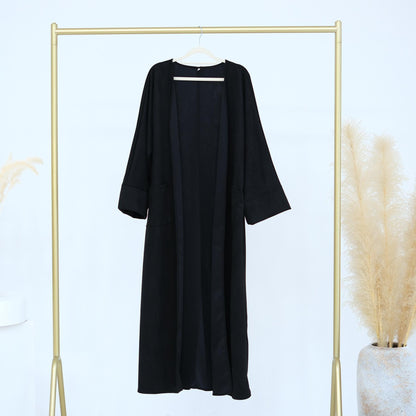 TY-632 Fall/Winter Suede Velvet Open Front Maxi Dress