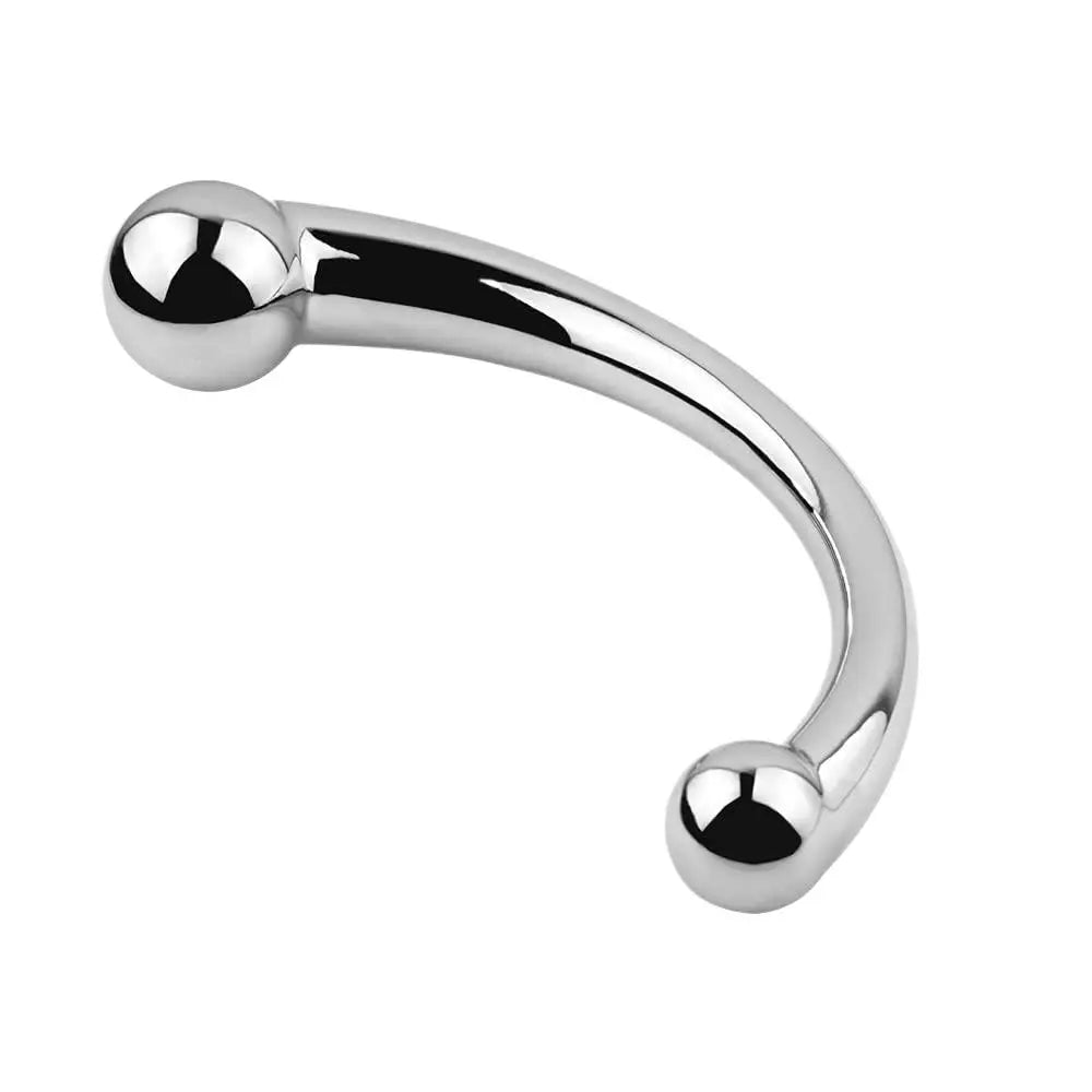 Pure G Spot Metal Wand Anal Prostate Massage Stick,Stimulate Wand Fetish Plug Solid Metal Curved Dual Ended Masturbation Sex To
