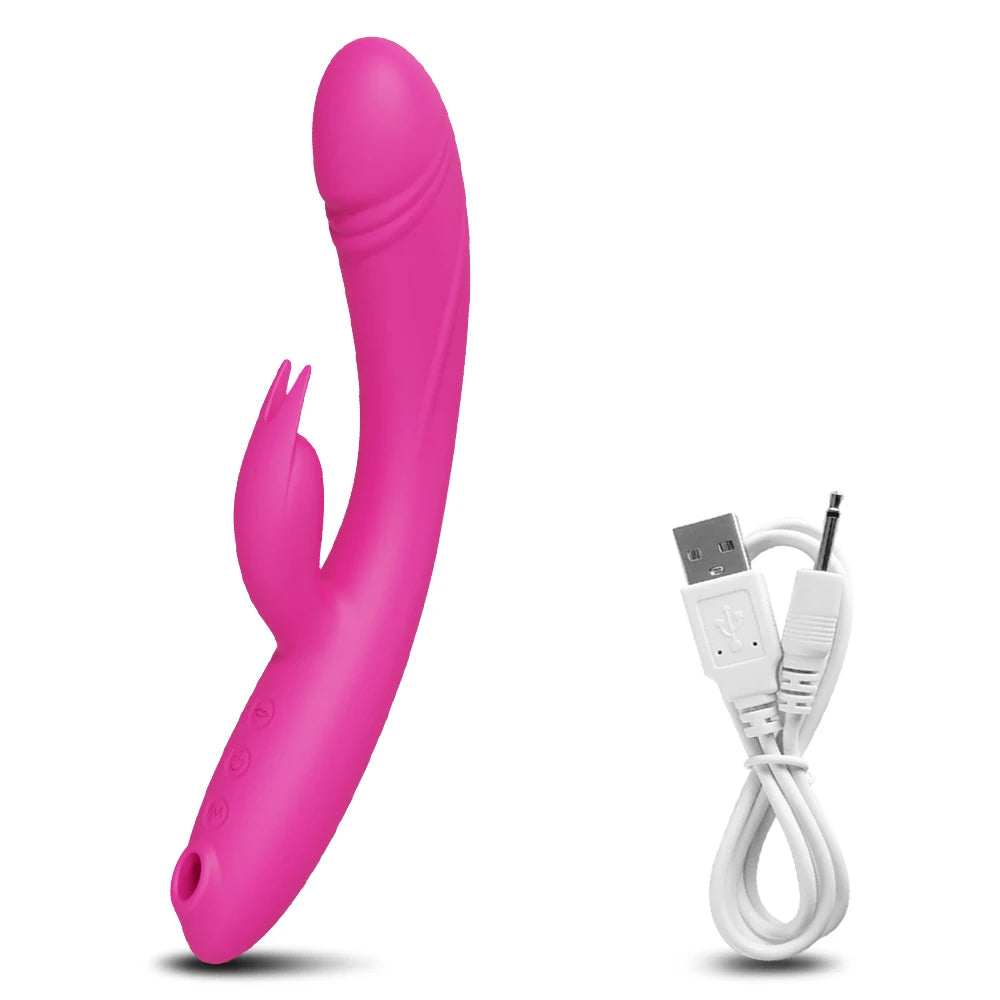 3 in 1 G Spot Rabbit Vibrator for Women Clitoris Sucker Dildo Sucking Vibrator Female Vacuum Stimulator Sex Toys for Adults 18