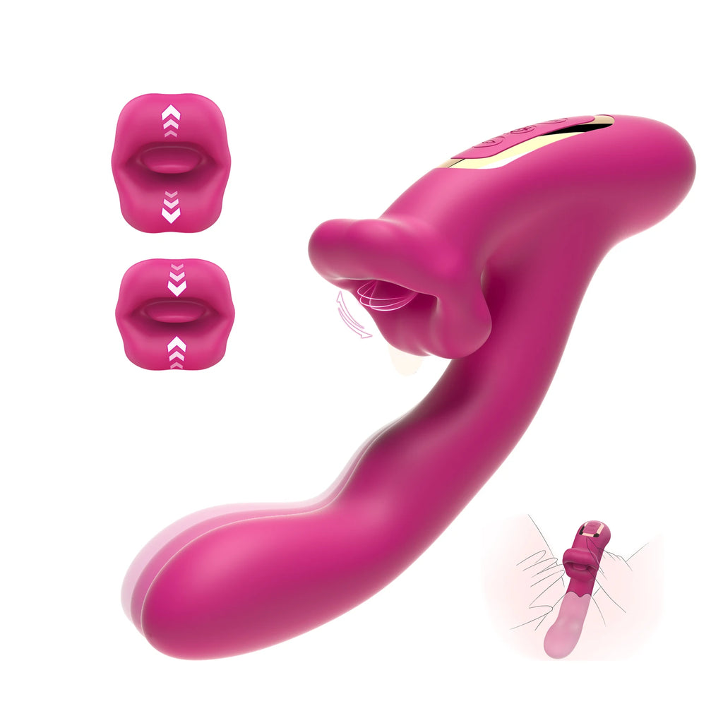 BIUBIU Powerful Vibrator 10 Vibration Modes with Super Suction Lick the Clitoral G Spot Anal Stimulator Wand Sex Toys for Women