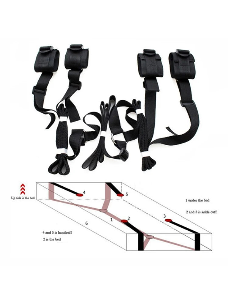 Bondage Kit BDSM Restraints Fetish Erotic Sex Toys For Couples Women Bandage Slave Collars Obedience Handcuffs Master Adult Game