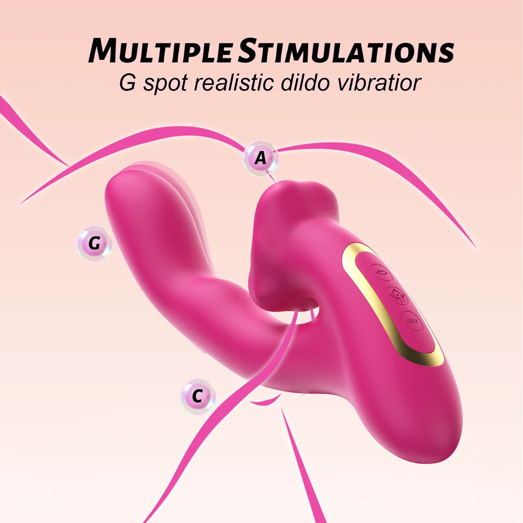 BIUBIU Powerful Vibrator 10 Vibration Modes with Super Suction Lick the Clitoral G Spot Anal Stimulator Wand Sex Toys for Women