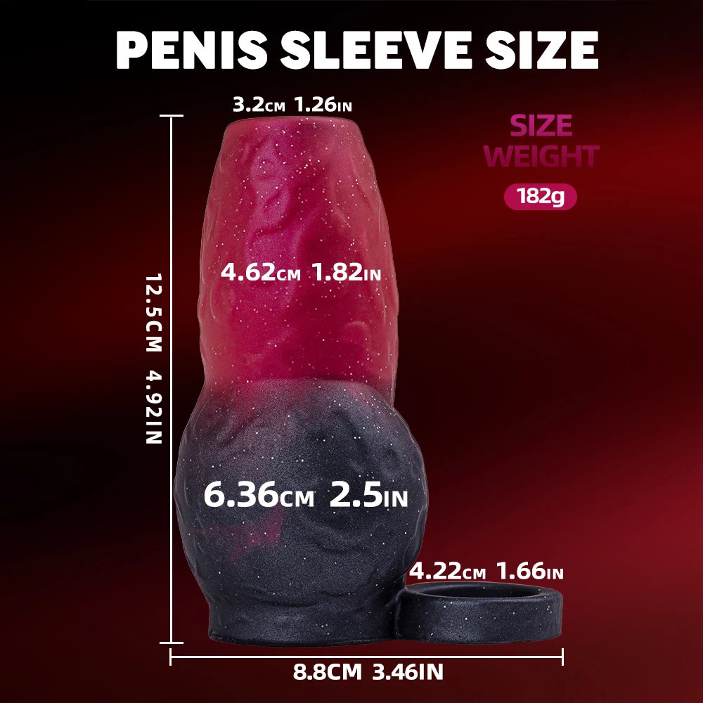 Soft realistic reusable enlarger penis sleeve big growth real silicone Dick delayed ejection extend cock condom Sex Toys For man
