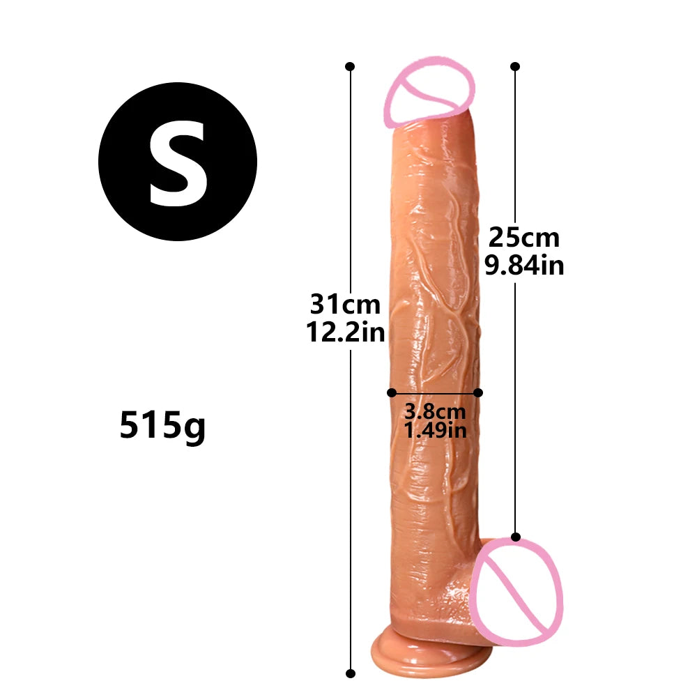 Super Long Penis Soft Silicone Dildo Butt Plug Prostate Massager Huge Vagina Anal Dildo Suction Cup Adult Sex Toys For Women men