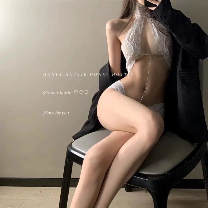 New French Satin Lace Bra Set, Sexy Red Wedding Lingerie for Large Bust Push Up, Feminine Pure Desire Bridal Set MOYISU Tushy