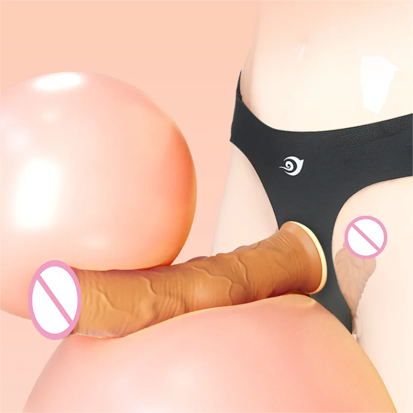 Wearing A Double-Headed Wolfdog Dildo For Female Couples Dildo Underwear Lesbian Vibrating Dildo Orgasmic Fun Adult Products