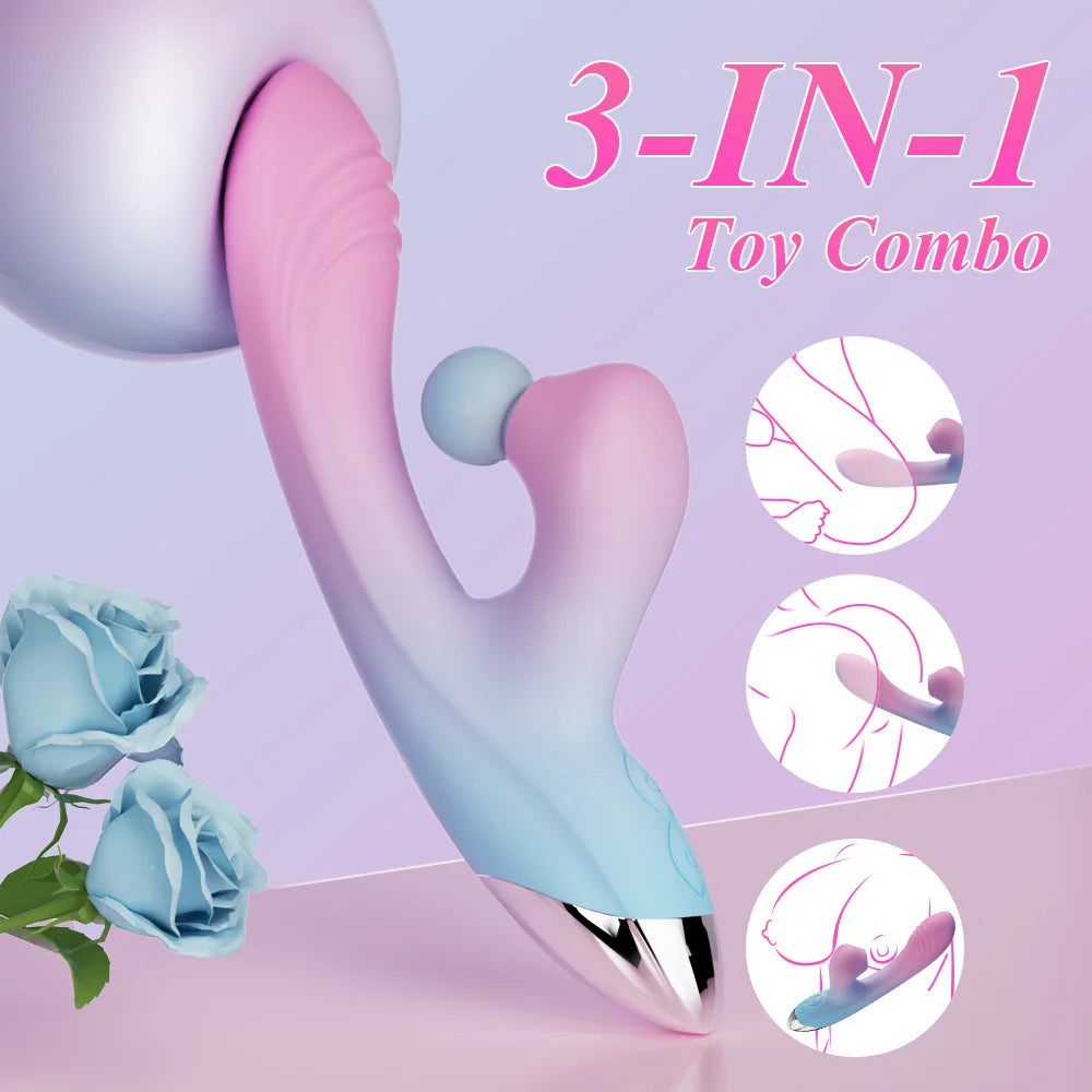 3 in 1 female G Spot Vibrator for Women Clit Sucker 10 Powerful Modes clitoral vacuum stimulator Sex Toy Female Goods for Adults