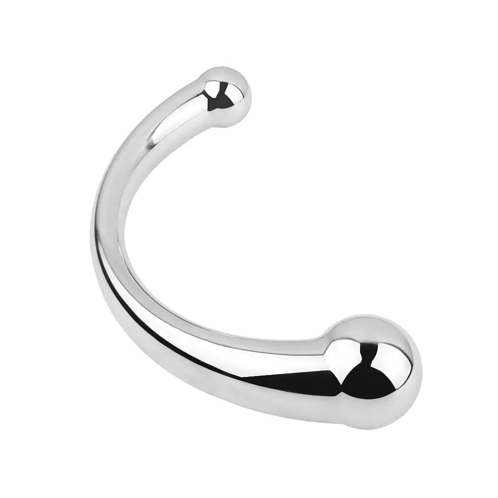 Pure G Spot Metal Wand Anal Prostate Massage Stick,Stimulate Wand Fetish Plug Solid Metal Curved Dual Ended Masturbation Sex To