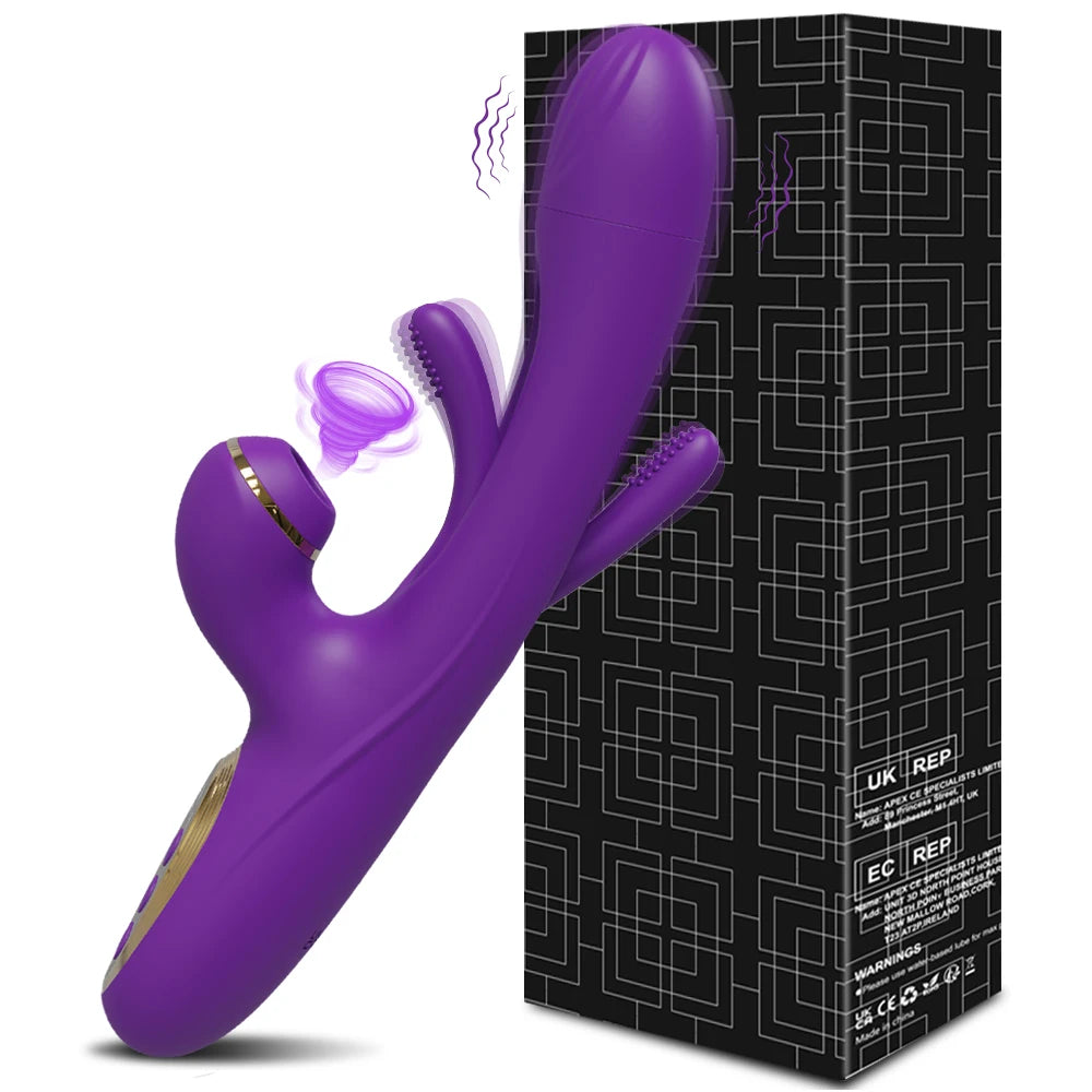 Tapping Flapping Vagina Vibrator for Women Clit Sucker Rabbit Sucking G-Spot Vibrator Female Masturbator Sex Toy for Woman
