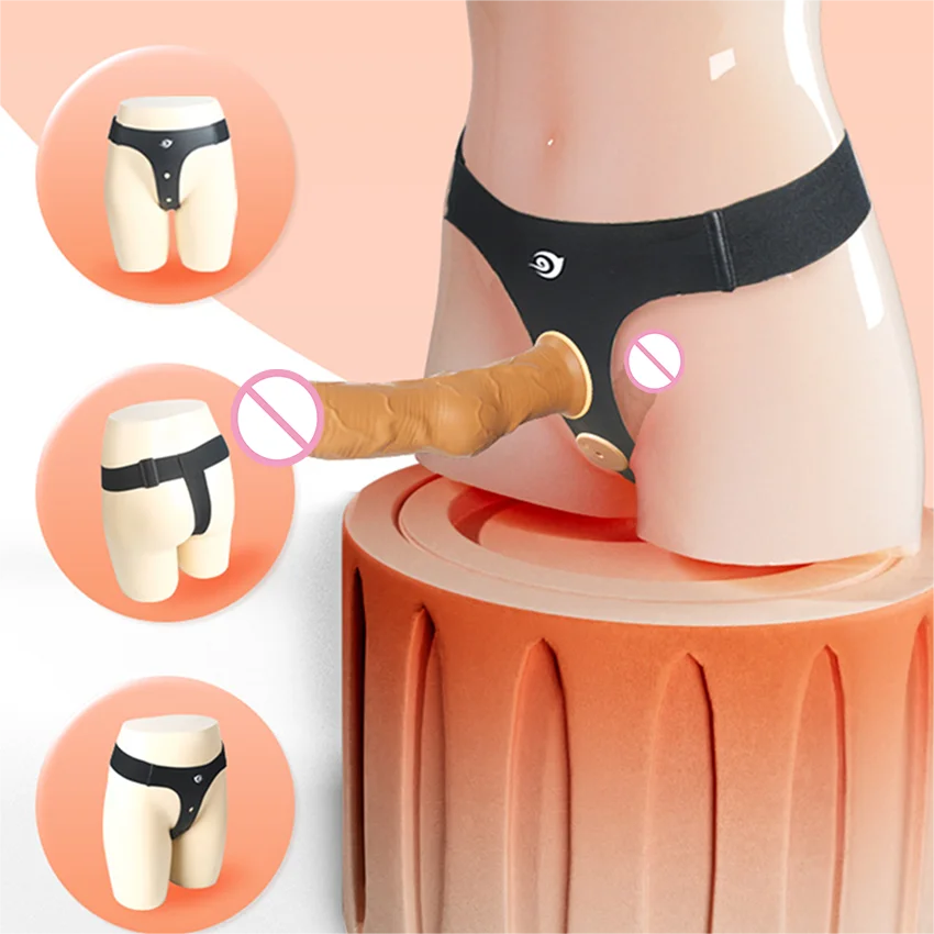 Wearing A Double-Headed Wolfdog Dildo For Female Couples Dildo Underwear Lesbian Vibrating Dildo Orgasmic Fun Adult Products